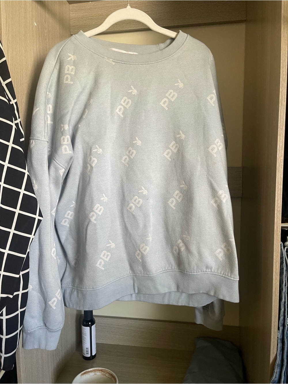 Light Blue Playboy Crewneck Sweater